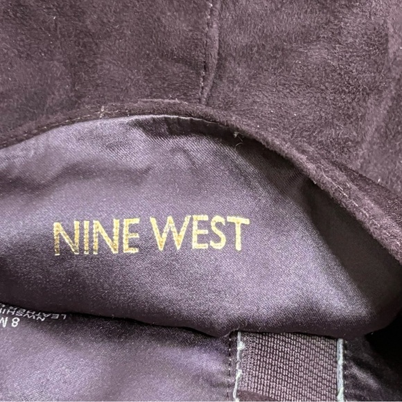 NINE WEST Genuine Suede Leather Slouchy High Heel Slouch Boot 8 - Picture 7 of 16